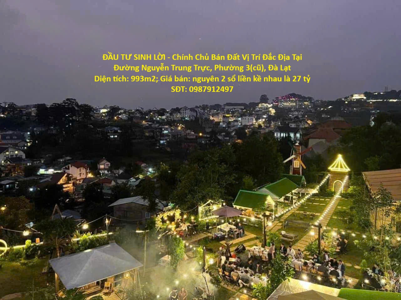 ĐẦU TƯ SINH LỜI - Chính Chủ Bán Đất Vị Trí Đắc Địa Tại Đường Nguyễn Trung Trực, Phường 3(cũ), Đà Lạt