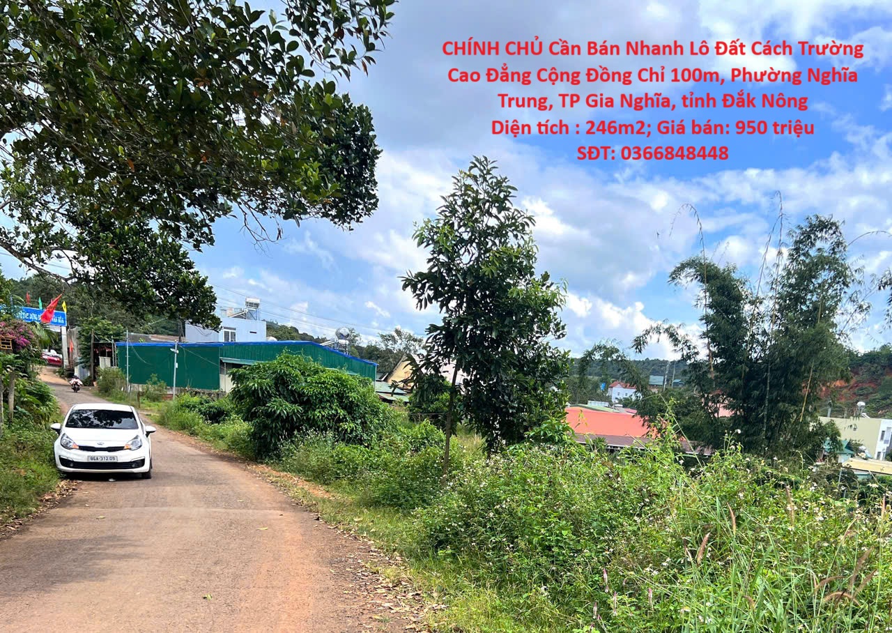 GIÁ TỐT - CHÍNH CHỦ Cần Bán Nhanh Lô Đất Cách Trường Cao Đẳng Cộng Đồng Chỉ 100m