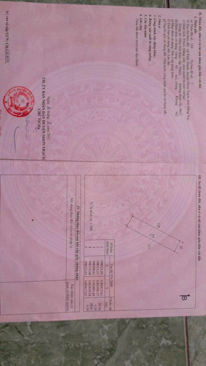 VỊ TRÍ ĐẸP - GIÁ TỐT- Chính Chủ Cần Bán Đất Tại Vĩnh Thanh, Nhơn Trạch, Đồng Nai