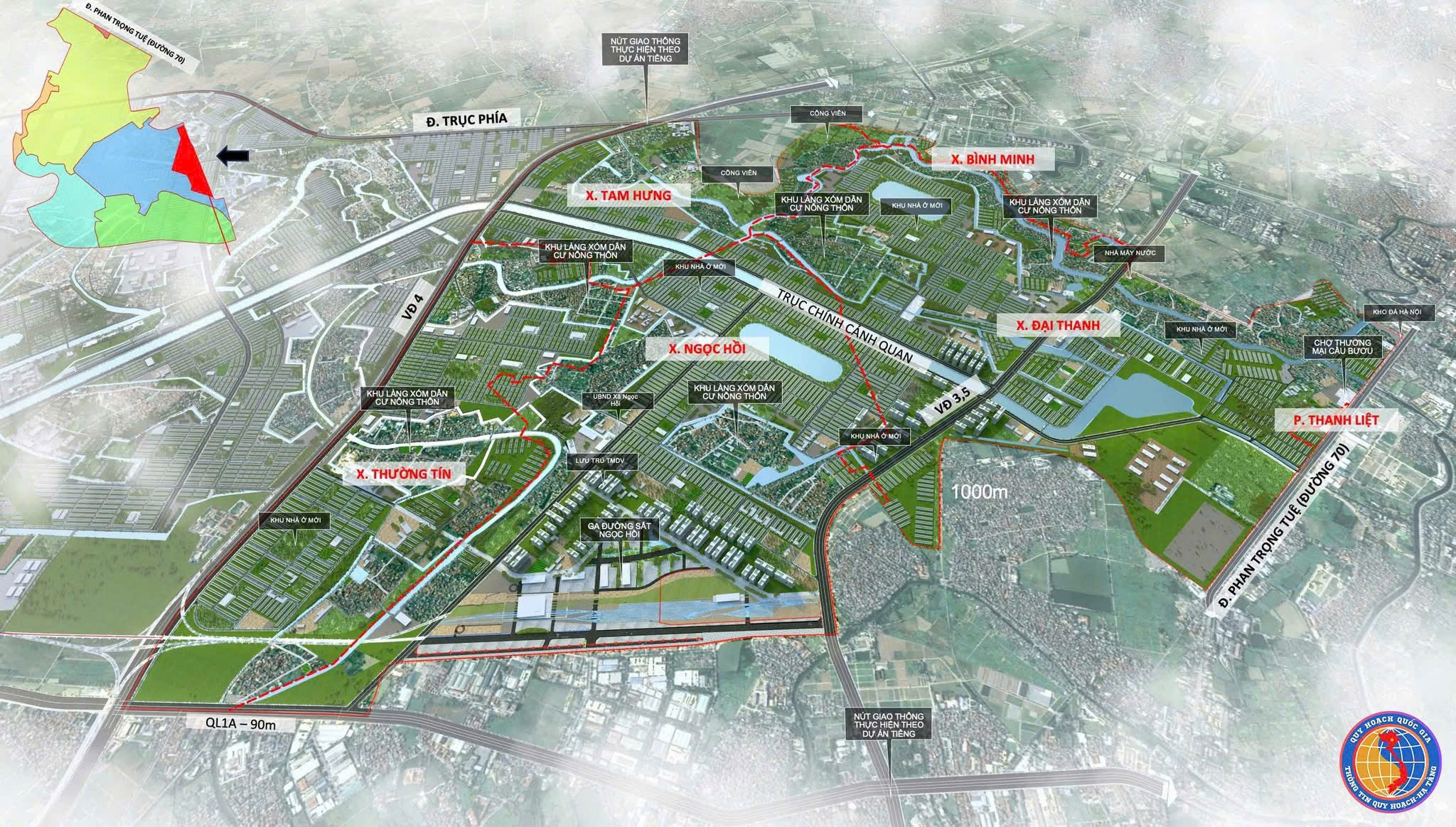 CHÍNH CHỦ CẦN BÁN NHANH 02 LÔ Đất Đường Đinh Tiên Hoàng, Hồng Vân, Thường Tín, Hà Nội