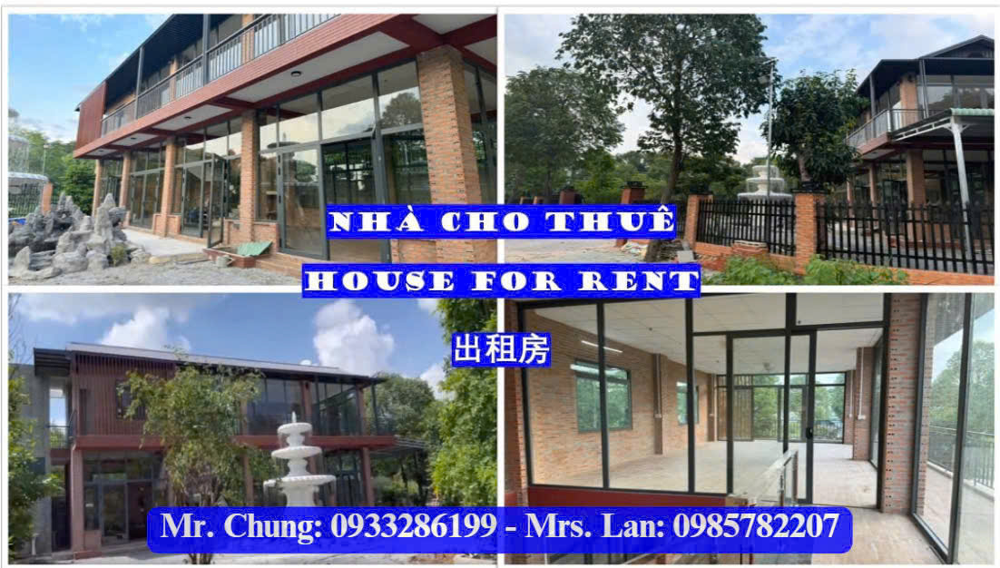 CHÍNH CHỦ CHO THUÊ NHÀ – VƯỜN – QUÁN NGUYÊN CĂN LÔ GÓC 2 MẶT TIỀN (642m²) , PHƯỜNG THỚI HÒA, THÀNH PHỐ BẾN CÁT, BÌNH