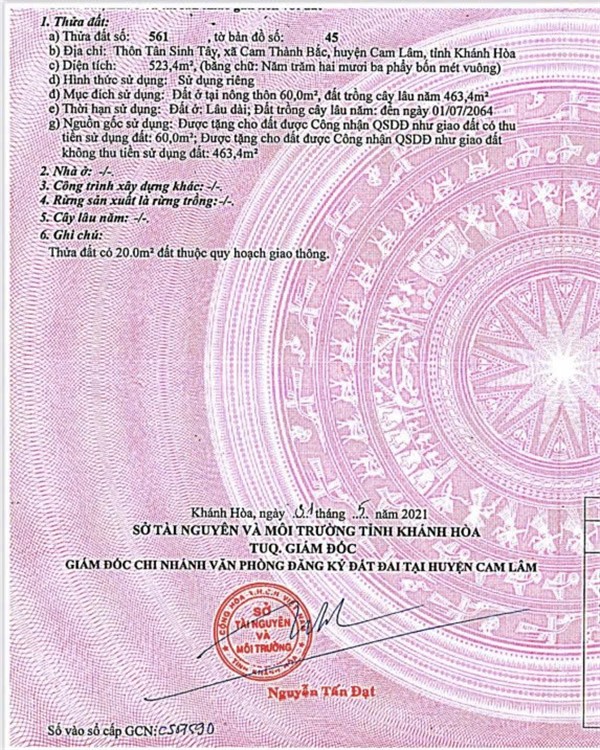 Nhanh Tay Sở Hữu Ngay Lô Đất Tiềm Năng Đường số 6, Cam Thành Bắc, Cam Lâm, Khánh Hoà