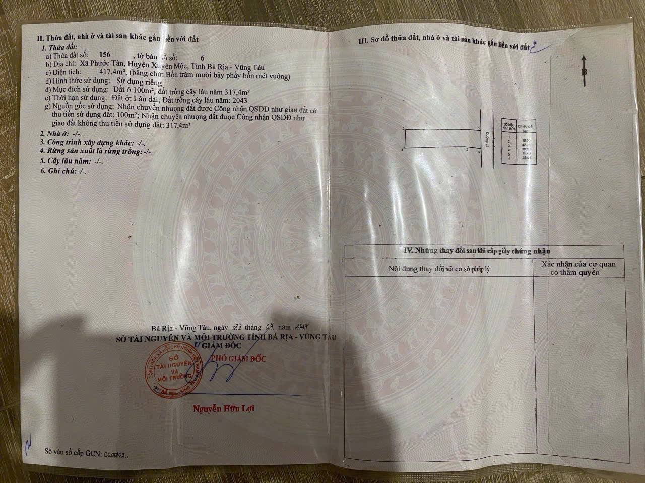 Chủ cần bán Lô đât phước tân cây điệp 10x 42 100m tc Đường nhựa gân chợ cây điệp