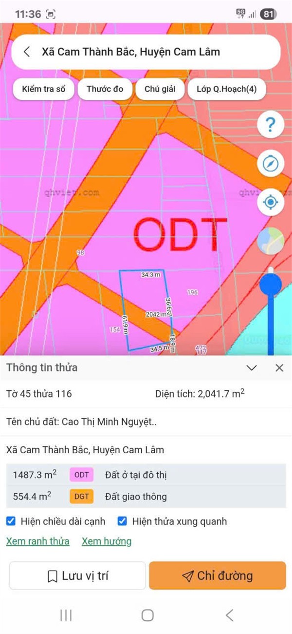 HOT HOT - Chính Chủ Bán Lô Đất Đẹp Xã Cam Thành Bắc, Cam Lâm, Khánh Hoà