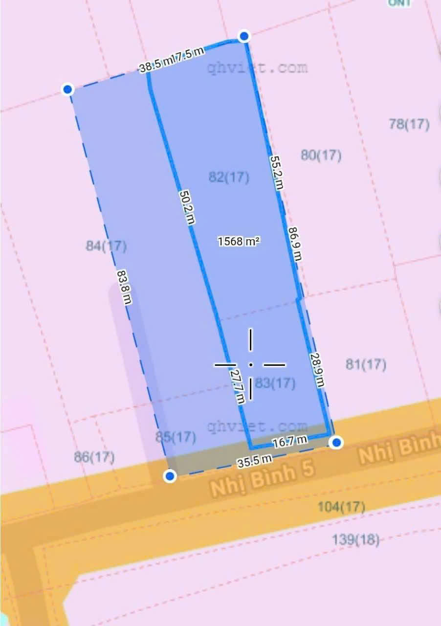 ĐẤT (35x83) MẶT TIỀN NHỊ BÌNH 5 (ĐÔNG THẠNH), HÓC MÔN 3.100M² NỞ HẬU – XE TẢI TRÁNH NHAU!