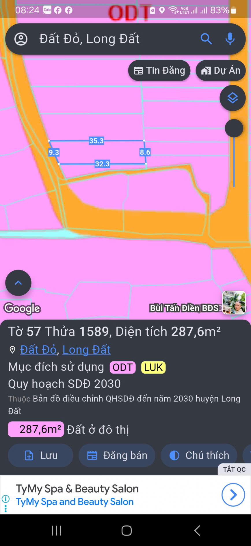 Thị trấn đất đỏ Lô đất mt trần huy liệu-thị trấn đất đỏ