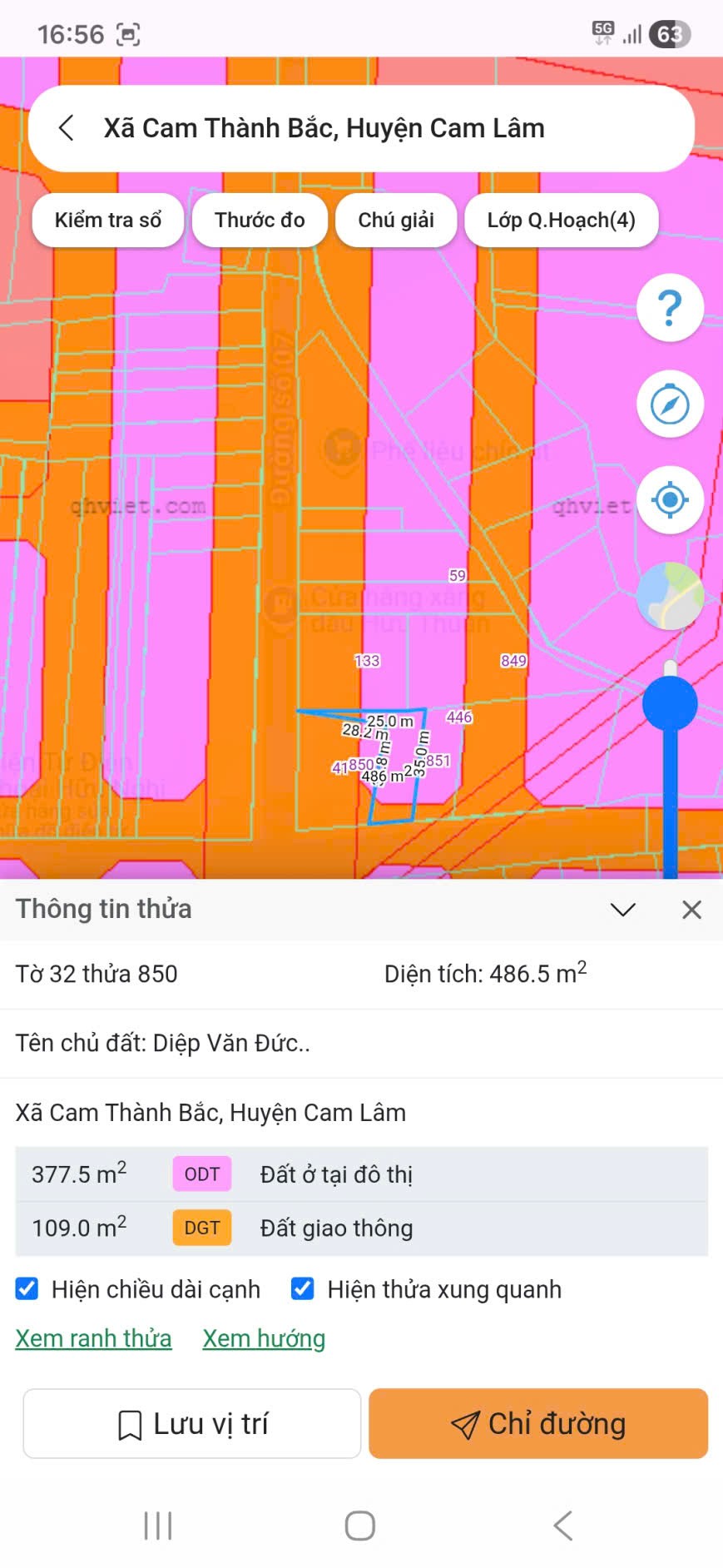 Bán ĐẤT CHÍNH CHỦ - GIÁ ĐẦU TƯ - Xã Cam Thành Bắc, Cam Lâm, Khánh Hòa