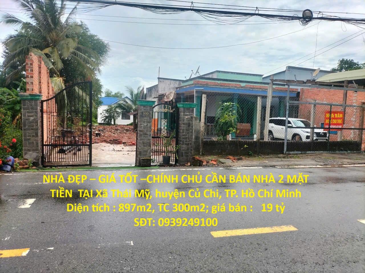 NHÀ ĐẸP – GIÁ TỐT –CHÍNH CHỦ CẦN BÁN NHÀ 2 MẶT TIỀN TẠI Xã Thái Mỹ, huyện Củ Chi, TP. Hồ Chí Minh