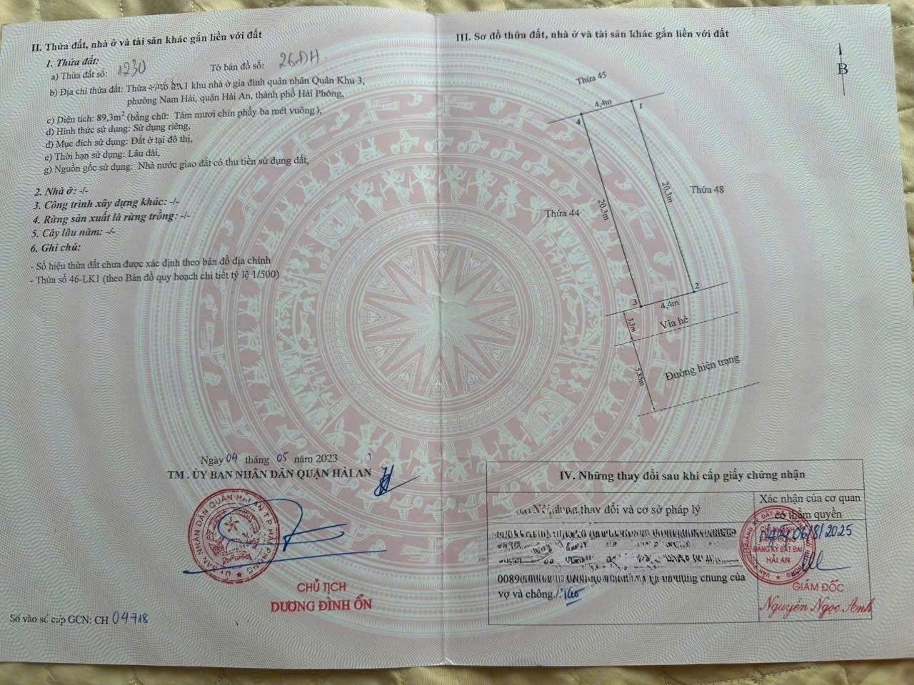 BÁN ĐẤT TĐC QUÂN KHU 3, HẢI AN, HẢI PHÒNG