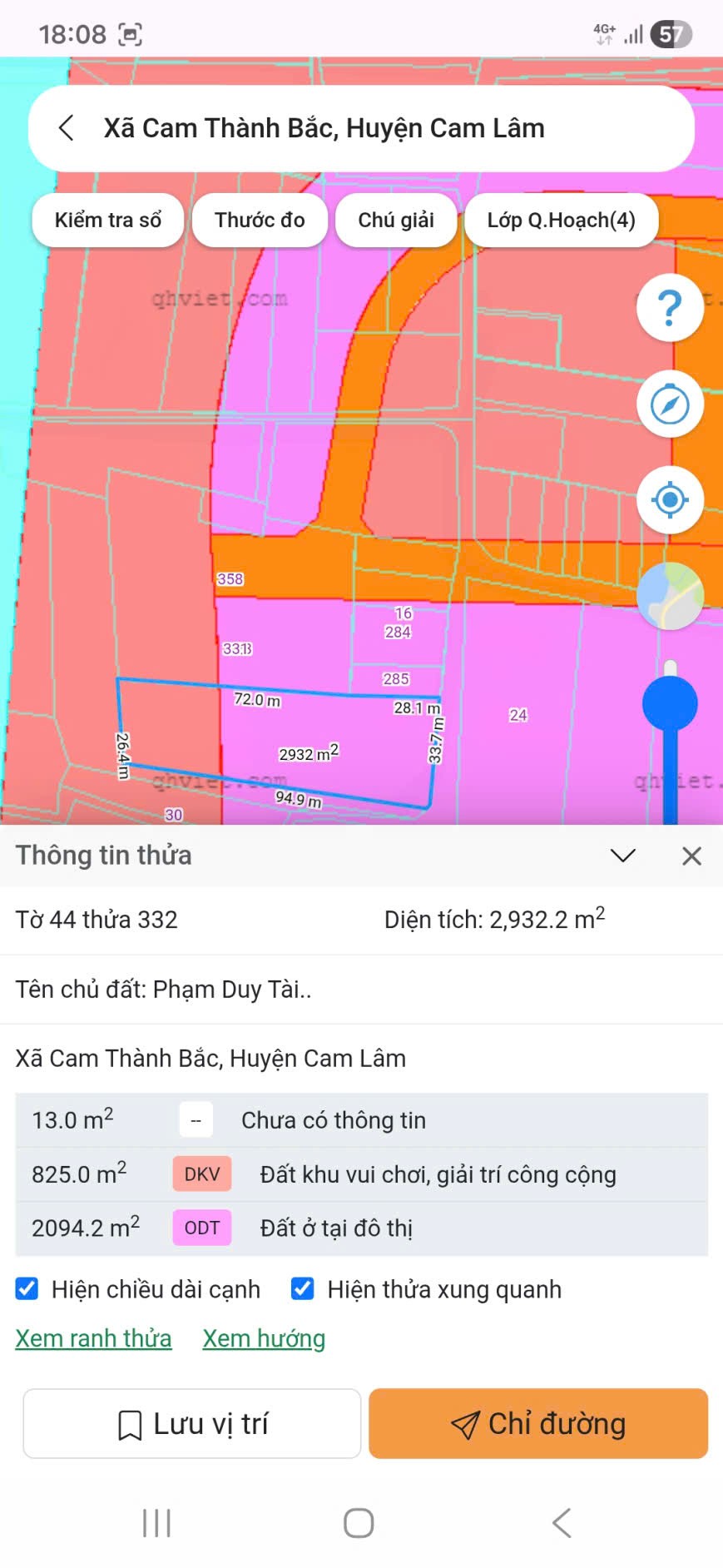 CHÍNH CHỦ Bán Lô Đất Vị Trí Đẹp Xã Cam Thành Bắc, Cam Lâm, Khánh Hòa