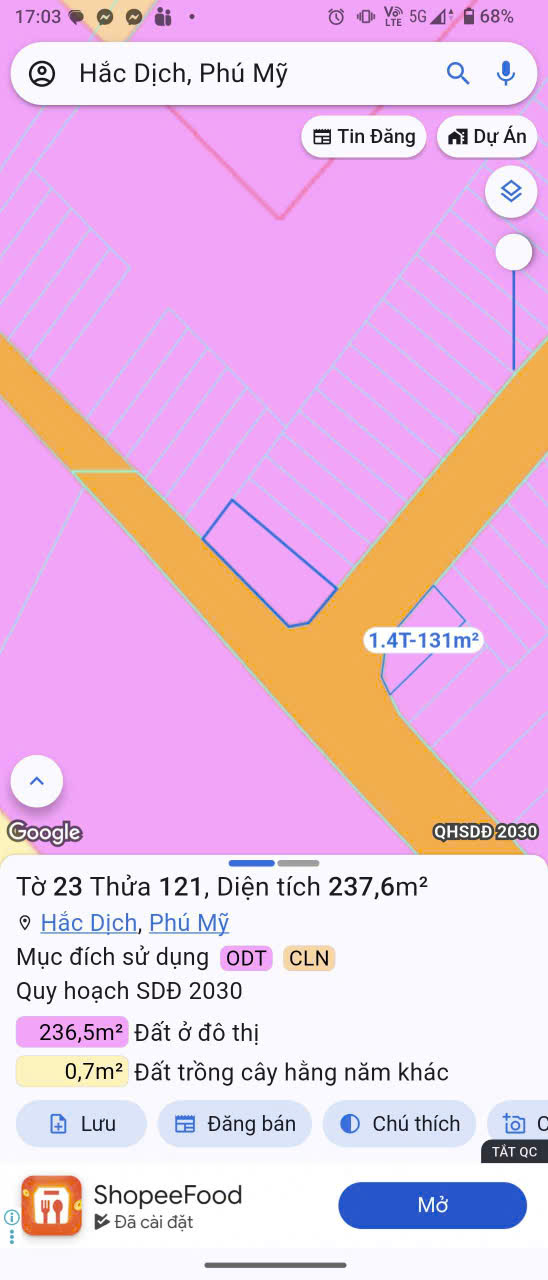 Chủ cần bán góc 2mt nhựa 118m thổ cư vị trí kinh doanh sát bên kcn 450ha