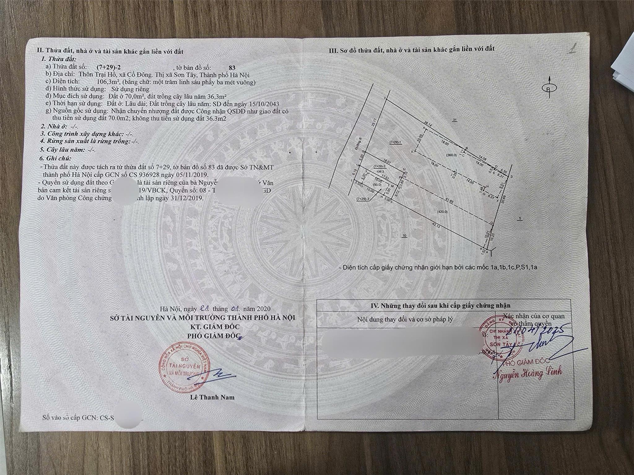 ĐẤT ĐẸP - GIÁ TỐT - Vị Trí Đắc Địa Tại Thôn Trại Hồ, Xã Cổ Đông, Thị xã Sơn Tây, Hà Nội