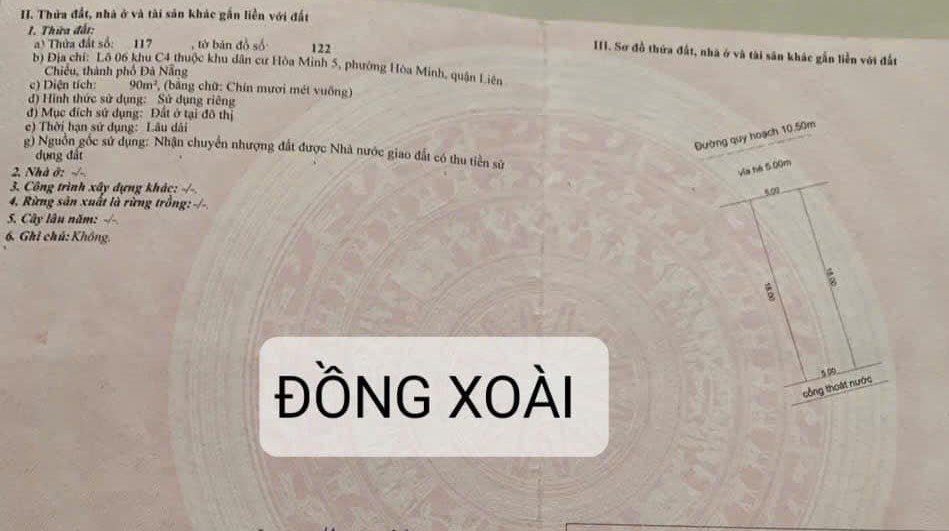 Bán đất đường Đồng Xoài - Đường 10,5m thông thoáng