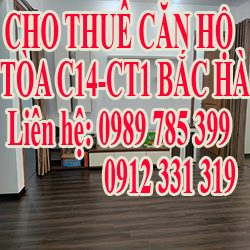 CHO THUÊ CĂN HỘ – TÒA C14-CT1 BẮC HÀ