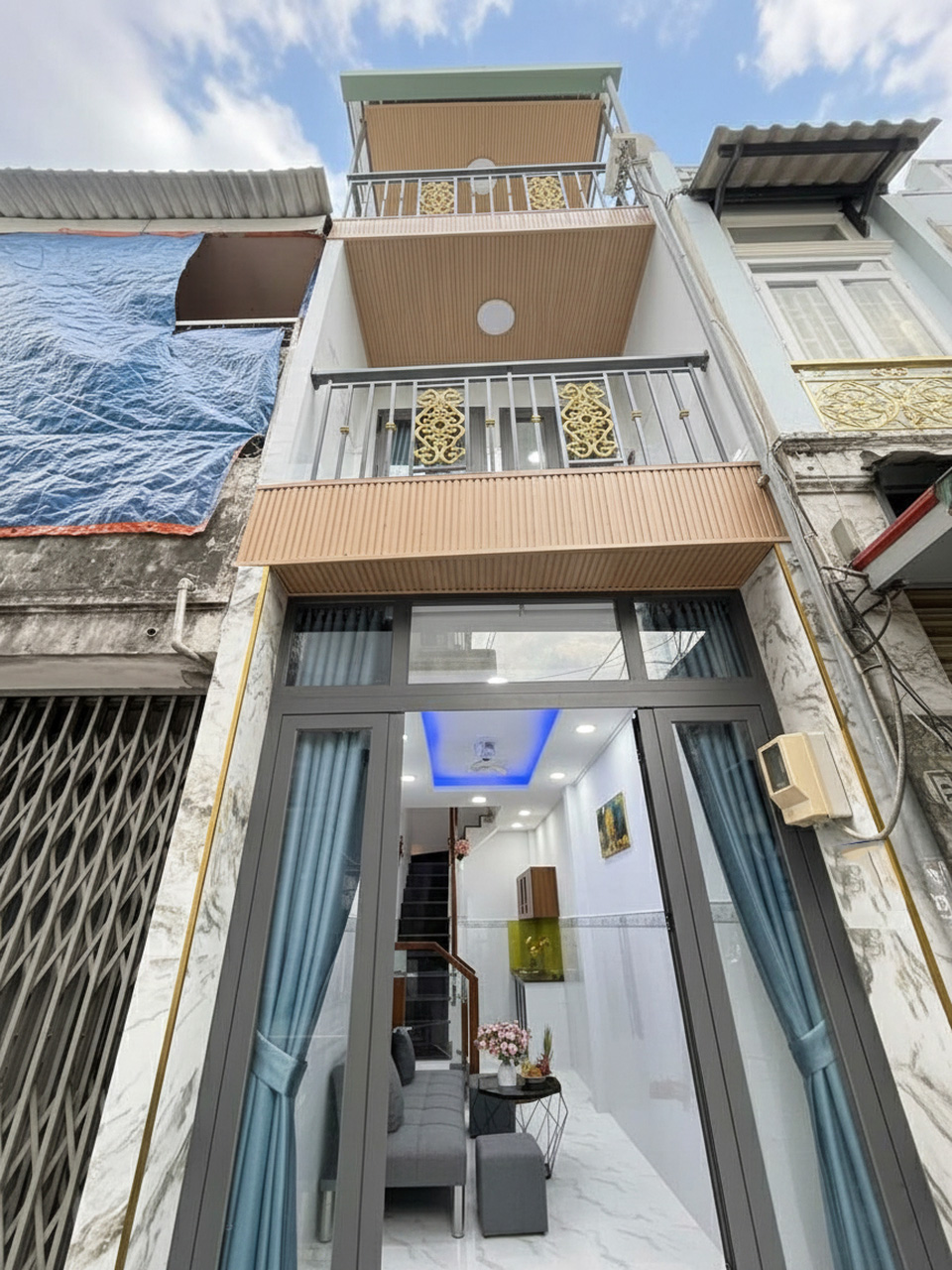 L1649 ⭐️ Ni Sư Huỳnh Liên Tân Bình, SHR, Vuông, 3 tầng, 2.3x7.3m, 2.x tỷ