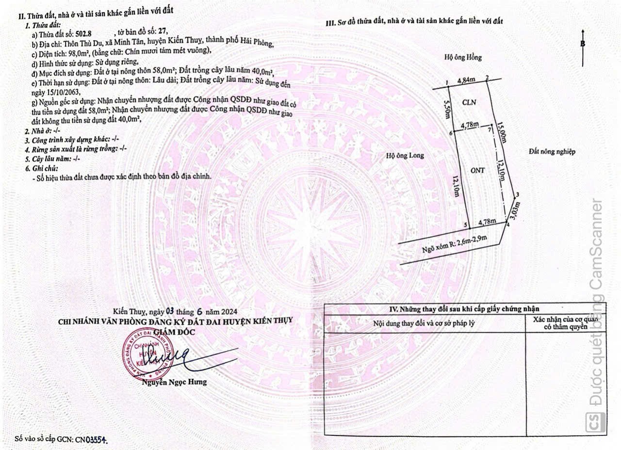 Lô 98m² giá 9xx triệu – rẻ nhất Thù Du Minh Tân ZALO 0567 222 555