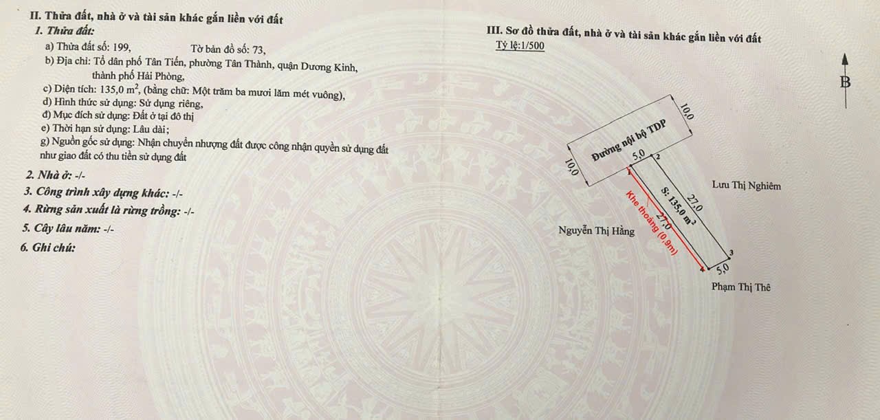 ĐẤT ĐƯỜNG 10M TÂN THÀNH – GIÁ HIẾM KHU DƯƠNG KINH – PHÙ HỢP ĐẦU TƯ ZALO 0567 222 555