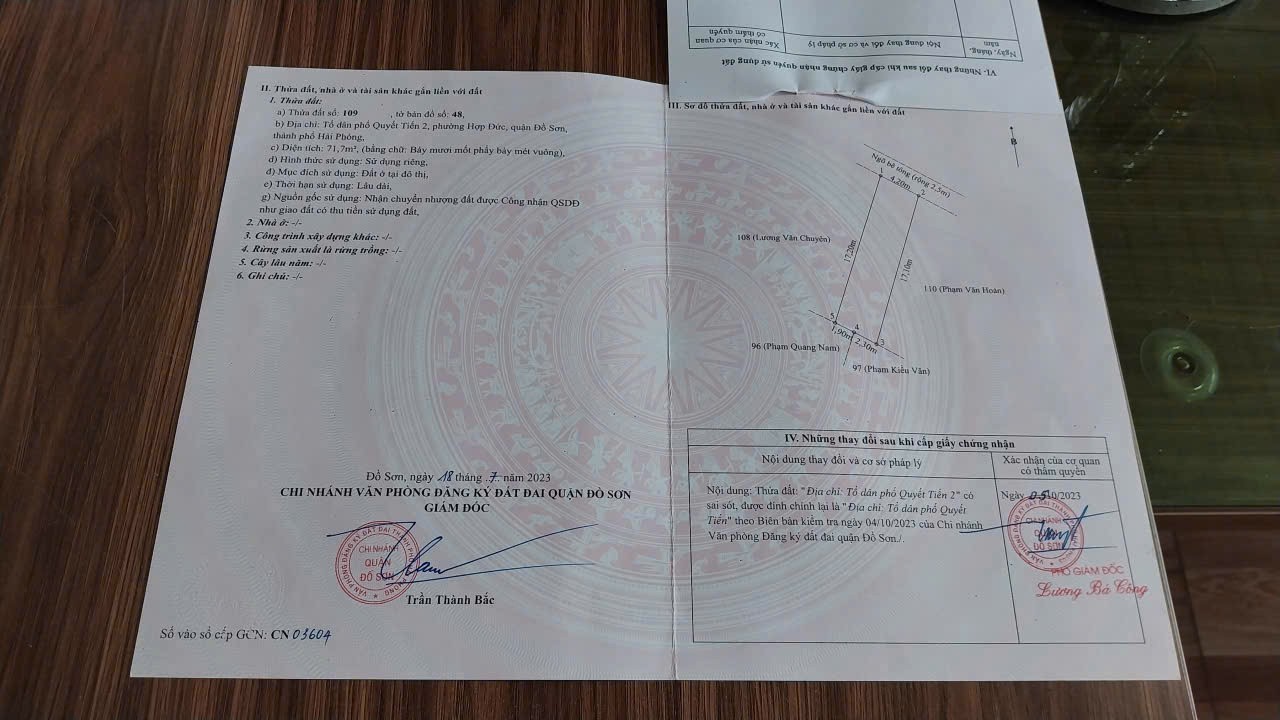 ĐẤT NAM ĐỒ SƠN – GẦN CHỢ QUYẾT TIẾN 71,7M² – GIÁ CHỈ 9XX TRIỆU HÀNG DỄ THANH KHOẢN ZALO 0567 222 555