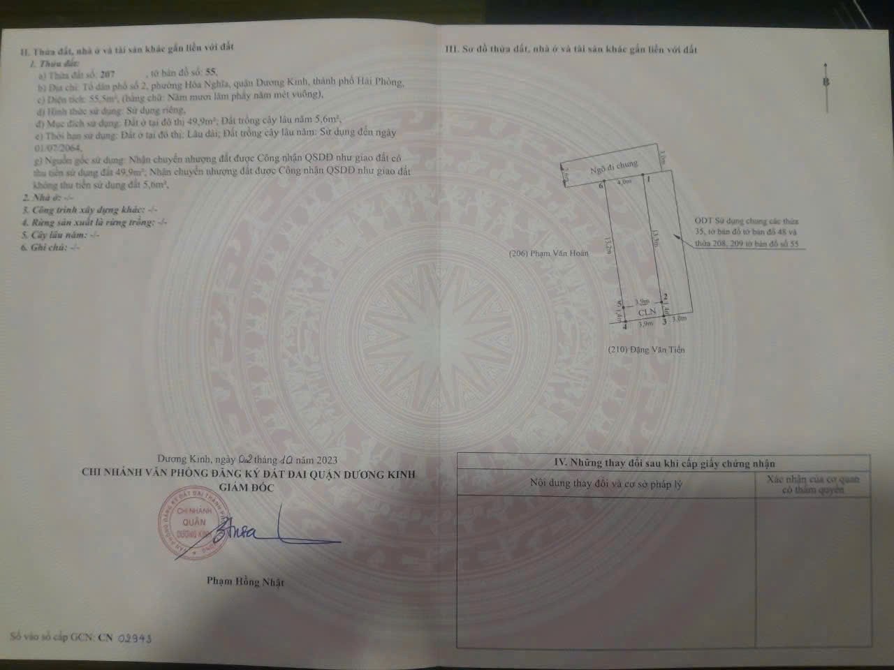 LÔ GÓC GẦN VINHOMES DƯƠNG KINH – GIÁ HIẾM 1.2 TỶ – THANH KHOẢN TỐT ZALO 0567 222 555