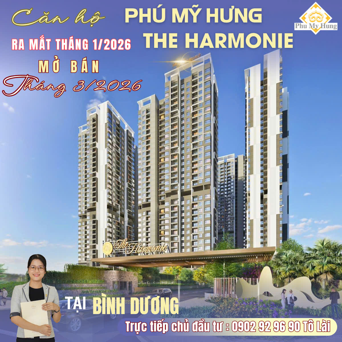 Phú Mỹ Hưng mở bán dự án căn hộ tại Bình Dương - The Harmonie Phú Mỹ Hưng. Giá hấp dẫn để an cư