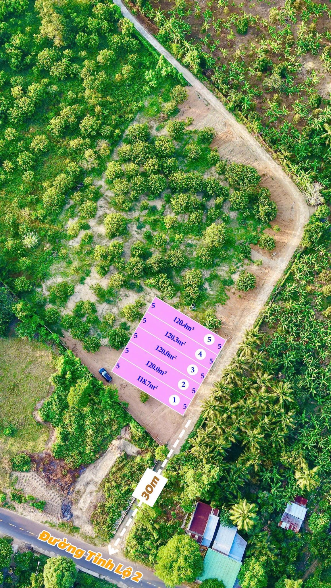 BÁN 05 FULL THỔ GIÁP KCN SÔNG CẦU (Cách TL2 chỉ 30m).