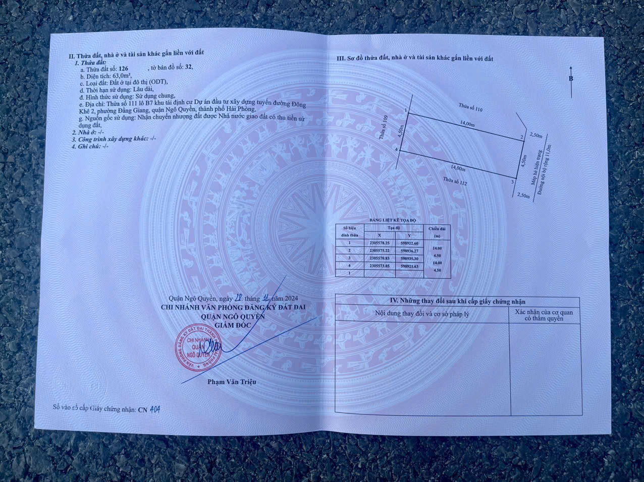 Cần Bán Lô Đất Tái Định Cư Cây Đa – Khu B7, Thửa Đẹp, Không Lỗi Phong Thủy – Giá Tốt