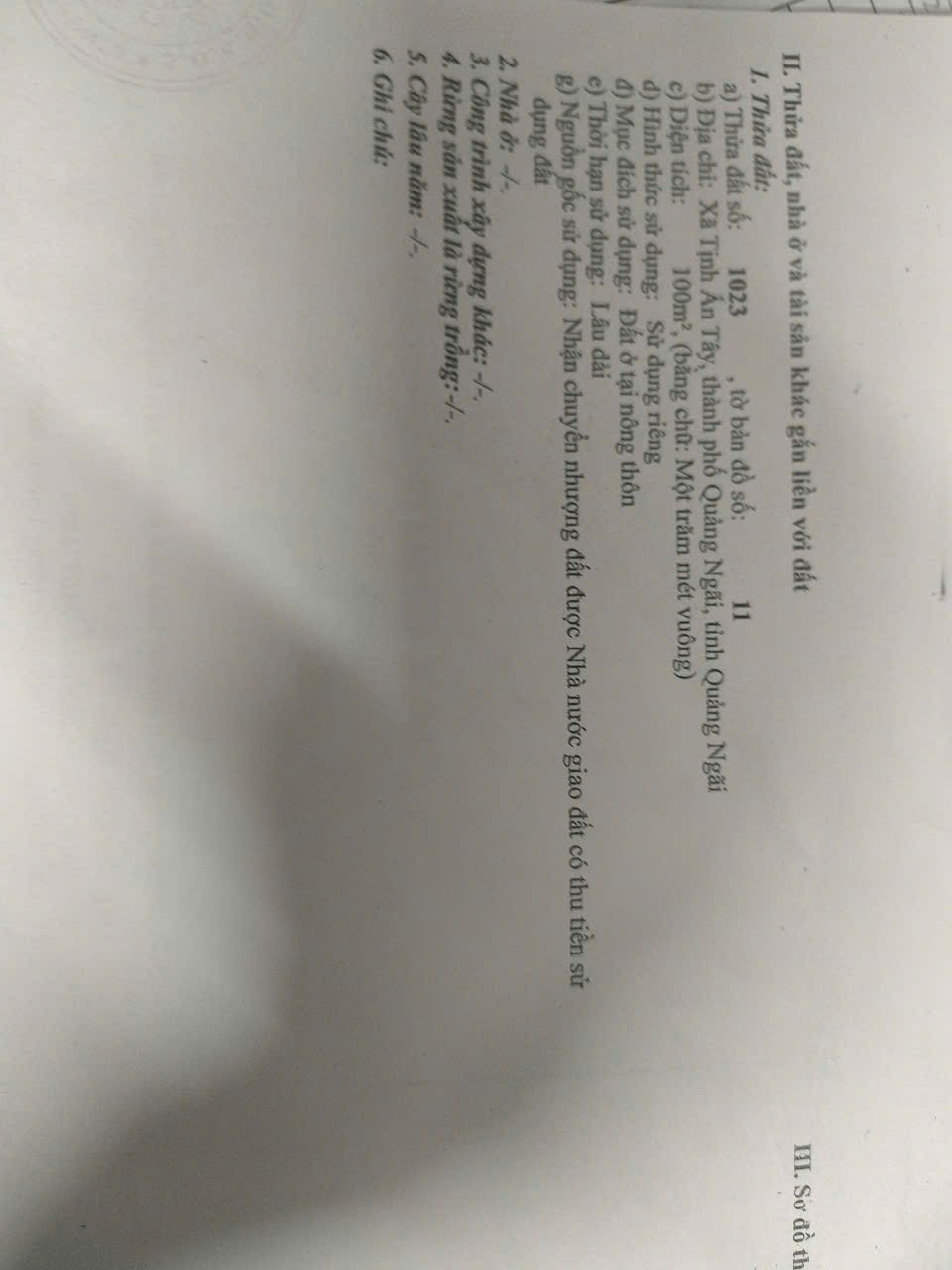 ĐẤT ĐẸP – GIÁ ĐẦU TƯ - CẦN BÁN LÔ ĐẤT TẠI Xã Tịnh Ấn Tây, Thành phố Quảng Ngãi, Tỉnh Quảng Ngãi