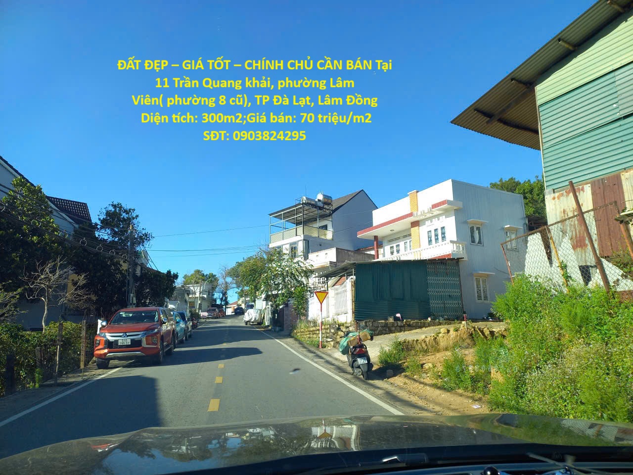 ĐẤT ĐẸP – GIÁ TỐT – CHÍNH CHỦ CẦN BÁN Tại 11 Trần Quang khải, phường Lâm Viên( phường 8 cũ), TP Đà Lạt