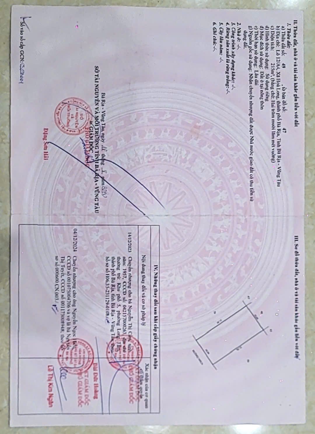 Chủ bán đất Lan anh 5 xã hoà Long ba ria Vũng