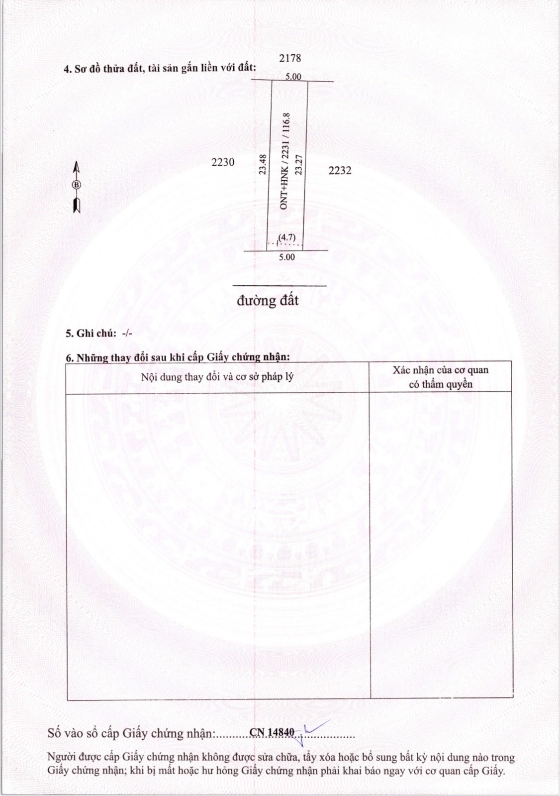 Diện tích ngang 5m dài 23m full thổ cư, sát Khu công nghiệp Hiệp Thạnh, Gò Dầu, Tây Ninh