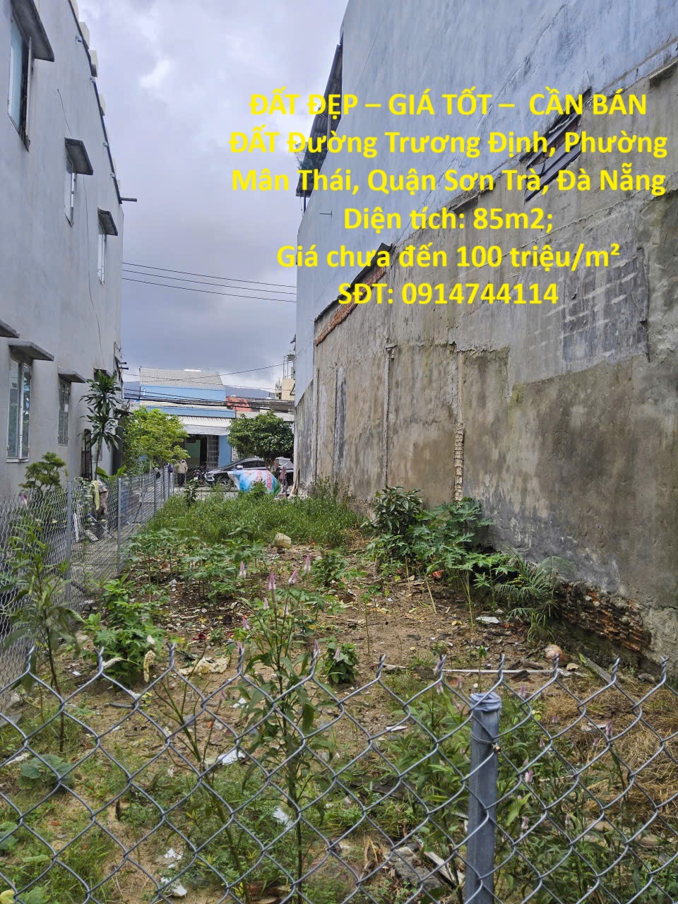 ĐẤT ĐẸP – GIÁ TỐT – CẦN BÁN ĐẤT Đường Trương Định, Phường Mân Thái, Quận Sơn Trà, Đà Nẵng