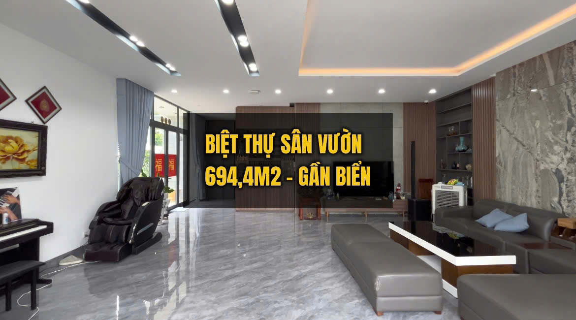BÁN GẤP! BIỆT THỰ SÂN VƯỜN 2 TẦNG, 695M2 - SÁT BÃI TẮM SƠN THỦY, ĐÀ NẴNG