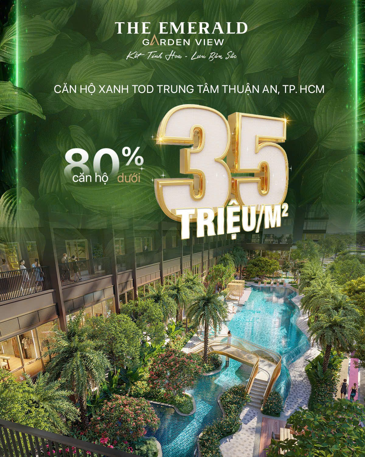 The Emerald Garden View 35tr/m2 con số đã tuyệt chủng trên bản đồ căn hộ Sài Gòn