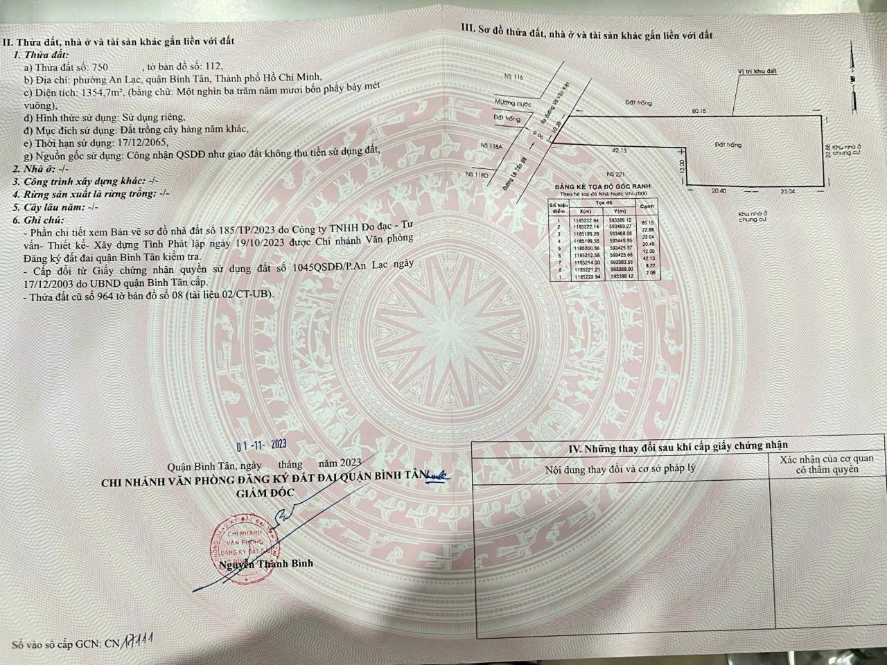 Bán Lô Đất MT 221 Lê Tấn Bê, P. An Lạc, Đất Rộng, sổ đẹp, công chứng trong ngày 1900m2 - Giá 185 Tỷ