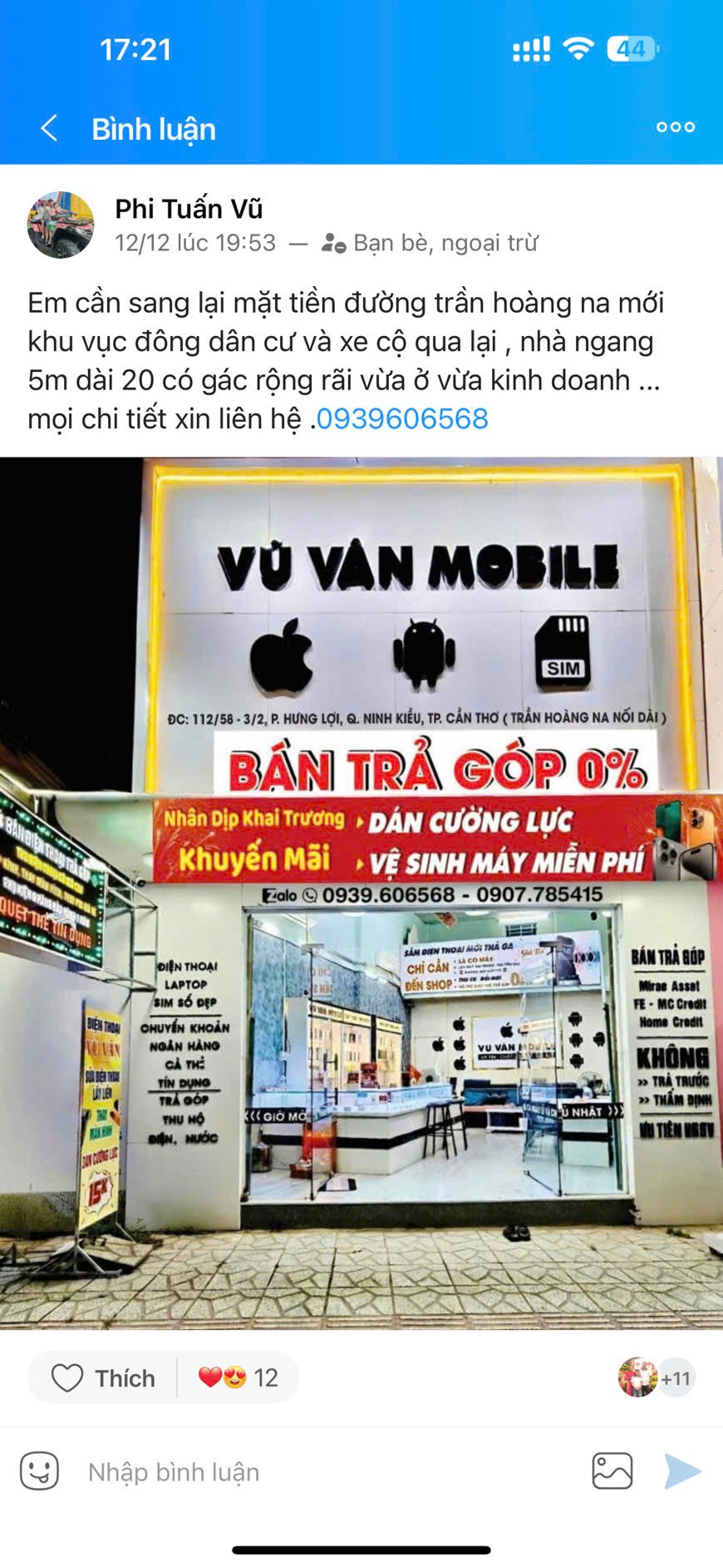 MẶT BẰNG ĐẸP – GIÁ TỐT – CHÍNH CHỦ CẦN Sang Nhanh Mặt Bằng Tại 112/32 , Trần Hoàng Na mới, Phường Tân An