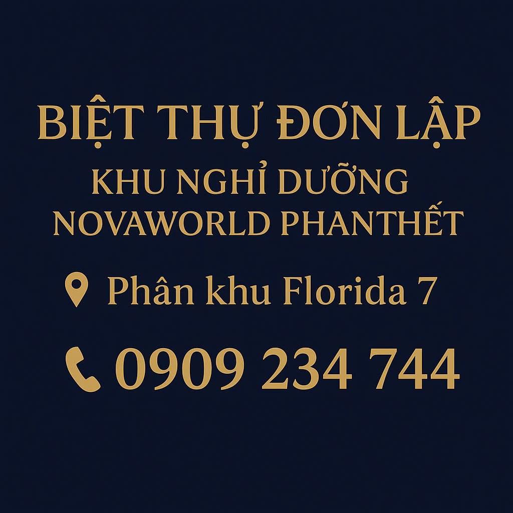 Biệt thự đơn lập- khu nghỉ dưỡng NOVAWORLD PHAN THIẾT- 1 trệt 1 lầu -8,5 tỷ
