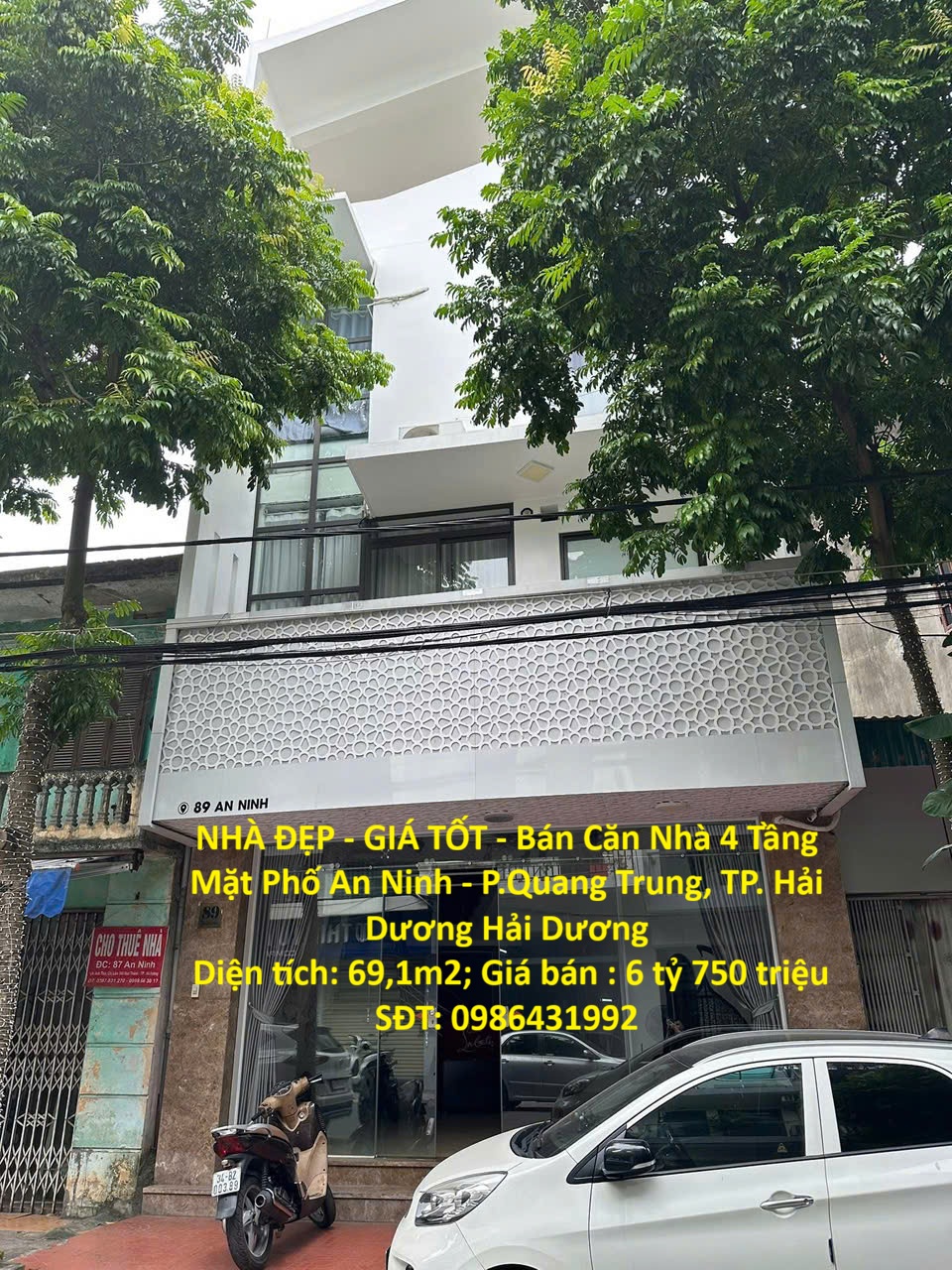 NHÀ ĐẸP - GIÁ TỐT - Bán Căn Nhà 4 Tầng Mặt Phố An Ninh - P.Quang Trung, TP. Hải Dương Hải Dương