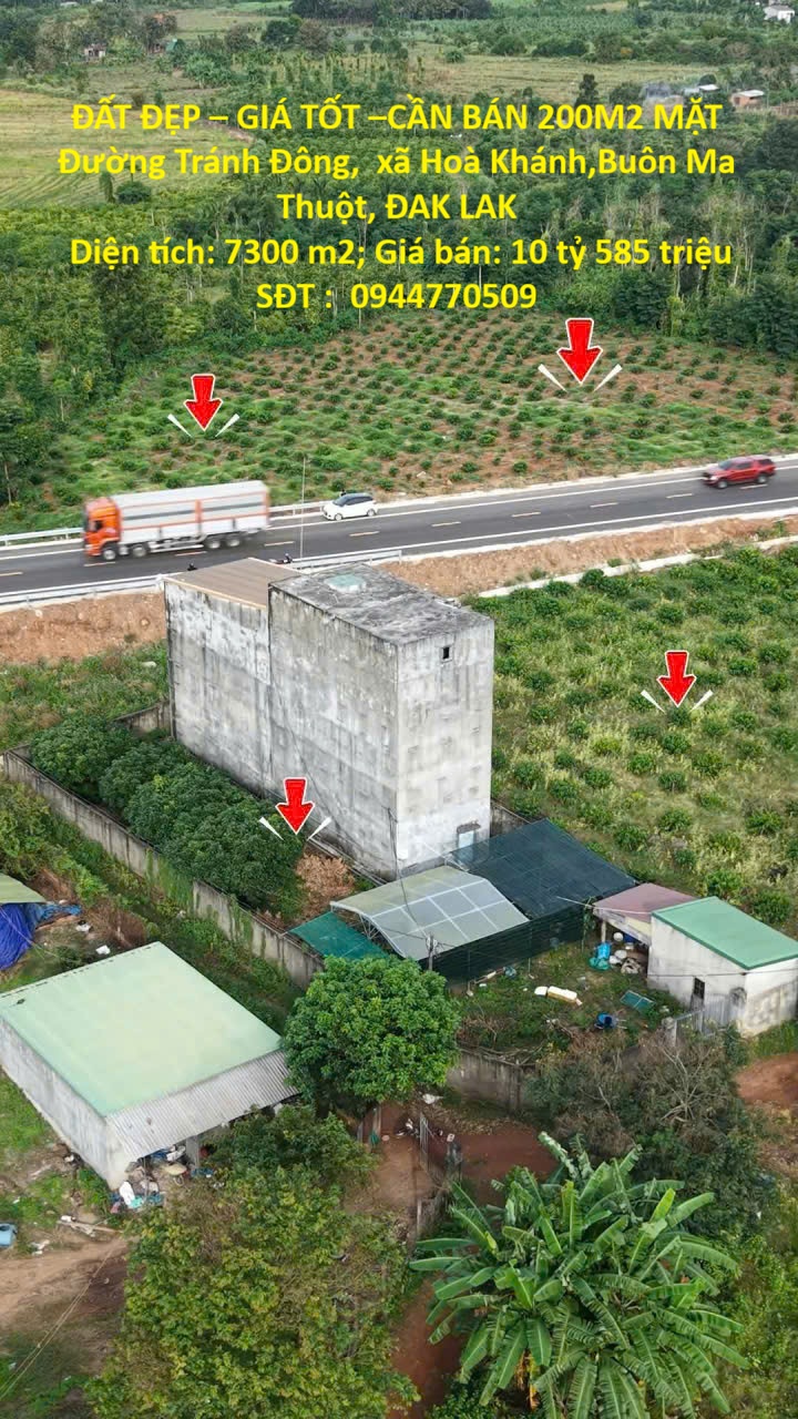 ĐẤT ĐẸP – GIÁ TỐT –CẦN BÁN 200M2 MẶT Đường Tránh Đông, xã Hoà Khánh,Buôn Ma Thuột, ĐAK LAK