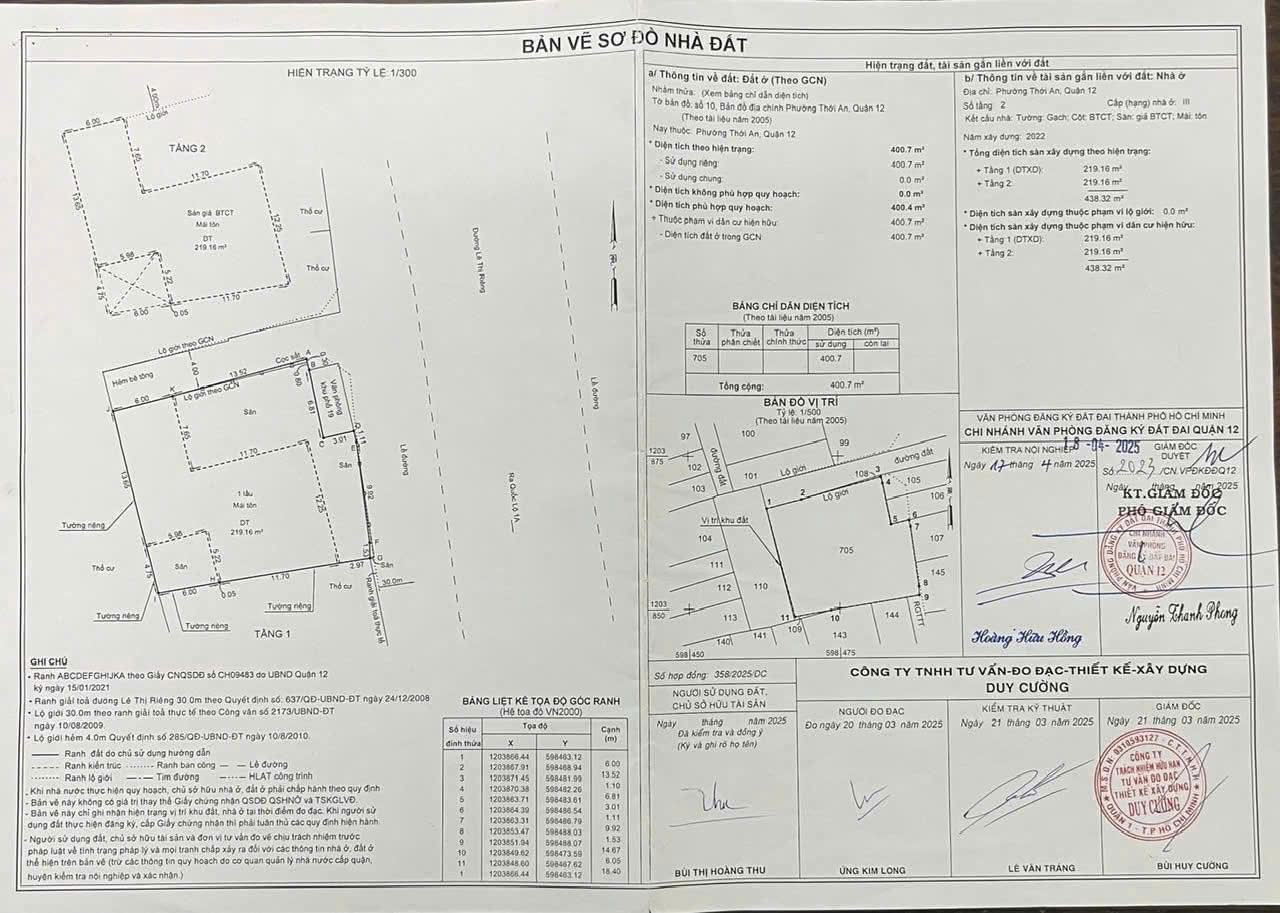 MẶT TIỀN LÊ THỊ RIÊNG, Q12 – KHUÔN ĐẤT LỚN (19x20M) – DÒNG TIỀN 55TR/THÁNG