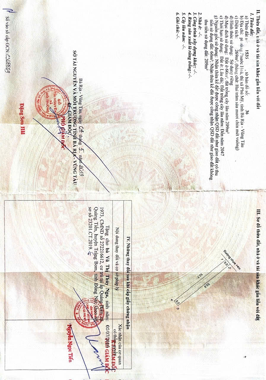 Bán đất phường Phước Hòa (cu) nay là tân phước tphcm