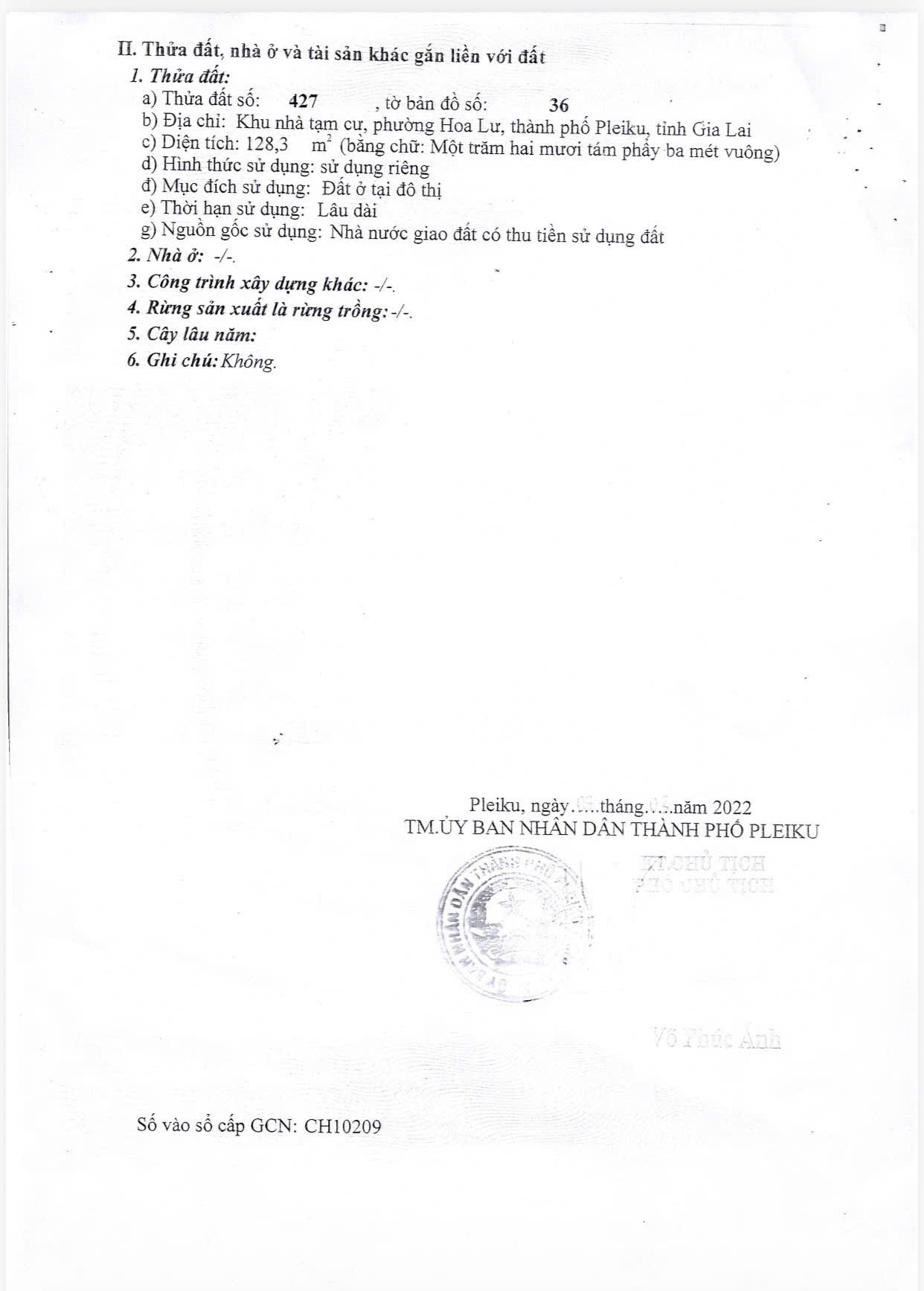 ĐẤT ĐẸP - GIÁ TỐT - Bán GẤP Lô Đất Tiềm Năng Tại đường Cô Giang, tp pleiku cũ, tỉnh Gia Lai.