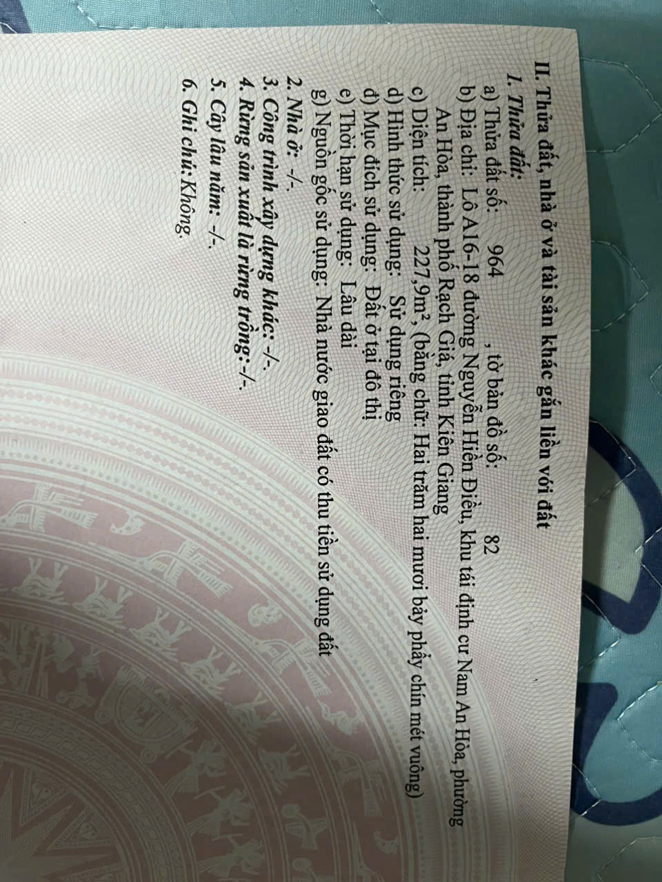 ĐẤT ĐẸP – GIÁ TỐT – CHÍNH CHỦ CẦN BÁN Tại Nguyễn Hiền Điều khu tái định cư Nam An Hoà