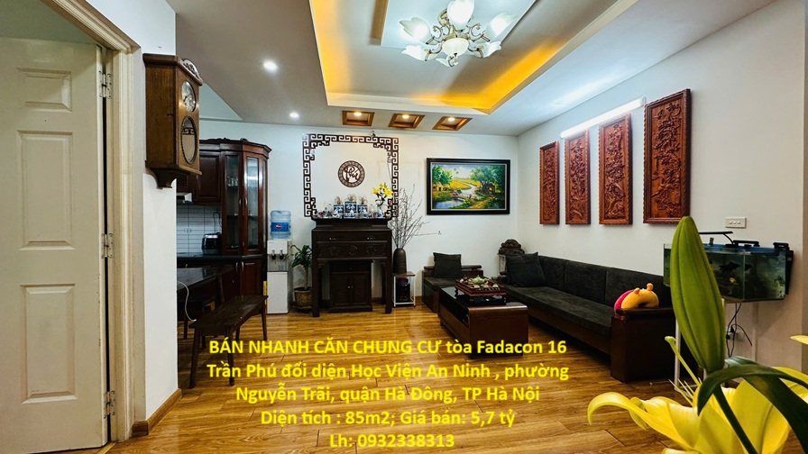 HOT HOT CĂN HỘ VIEW ĐẸP- GIÁ TỐT CẦN BÁN NHANH CĂN CHUNG CƯ tại quận Hà Đông, TP Hà Nội