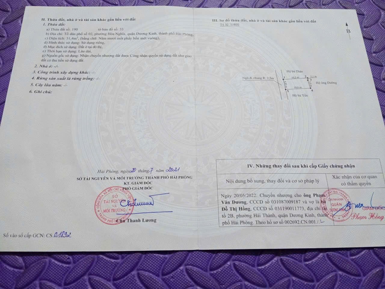 51,4M² NGÕ 92 HẢI PHONG – GẦN VINHOMES DƯƠNG KINH – GIÁ 9XX TRIỆU ZALO 0567 222 555