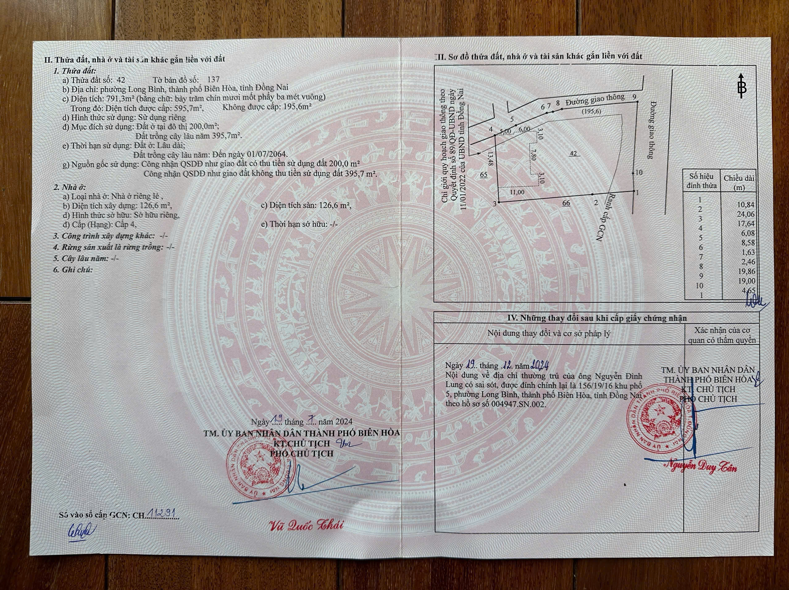 Bán gấp lô đất 2 mặt tiền đường giao thông, vị trí đẹp tại Biên Hòa,Đồng Nai