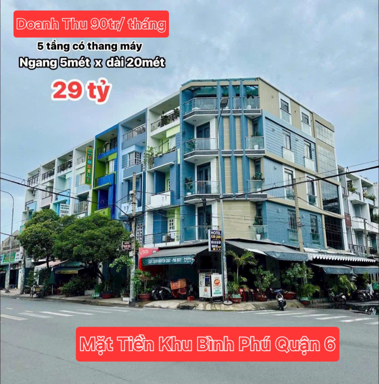 Siêu Phẩm Căn Góc Mặt Tiền Khu Bình Phú Q.6 Có Thang Máy - 100m²x 5 Tầng - 29 Tỷ TL Đang Cho Thuê Khoán Hơn 1 Tỷ/năm Mặt Tiền Kinh Doanh Cafe