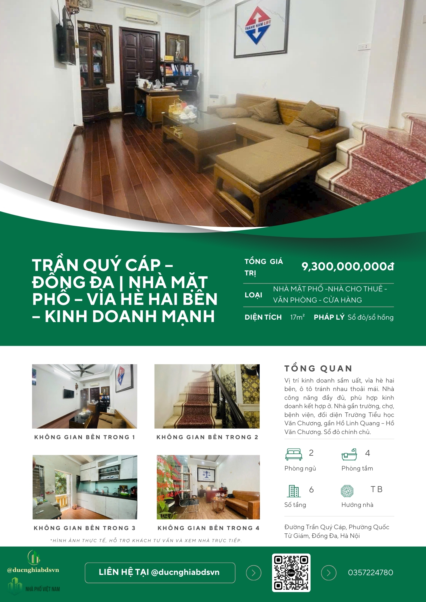 TRẦN QUÝ CÁP – ĐỐNG ĐA | NHÀ MẶT PHỐ – VỈA HÈ HAI BÊN – KINH DOANH MẠNH