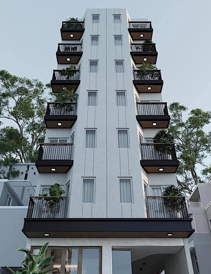 Bán nhà căn hộ dịch vụ, mặt đường Yên Hoa, Hồ Tây, 101m, 8 tầng đẹp, hiện đại.