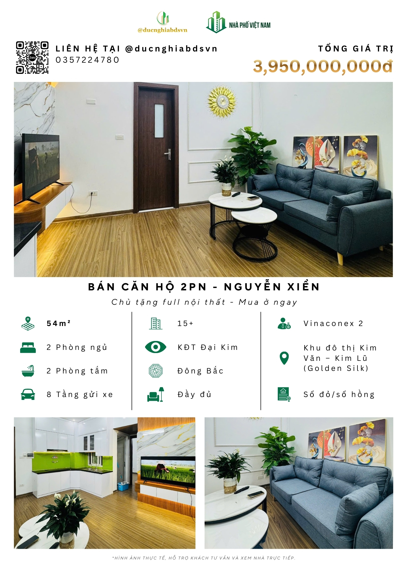 LÔ GÓC HIẾM – CT12C KIM VĂN KIM LŨ – 2 NGỦ 2 WC – FULL NỘI THẤT