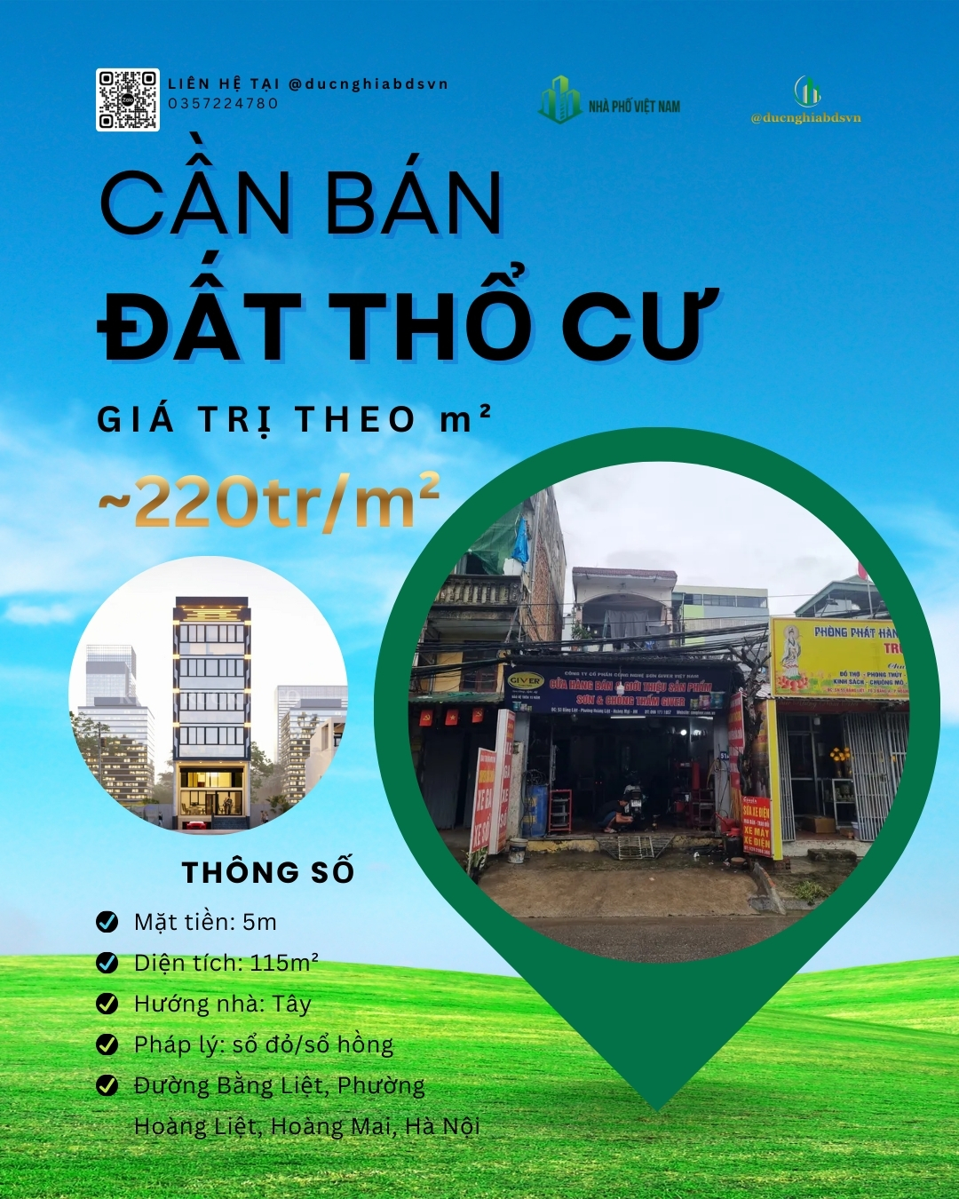 BẰNG LIỆT – HOÀNG MAI | MẶT PHỐ HIẾM ~200TR/M² – TIỀM NĂNG LÂU DÀI